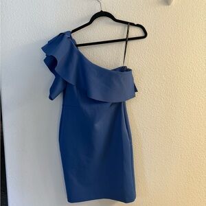 Marciano One-Shoulder Blue Dress
